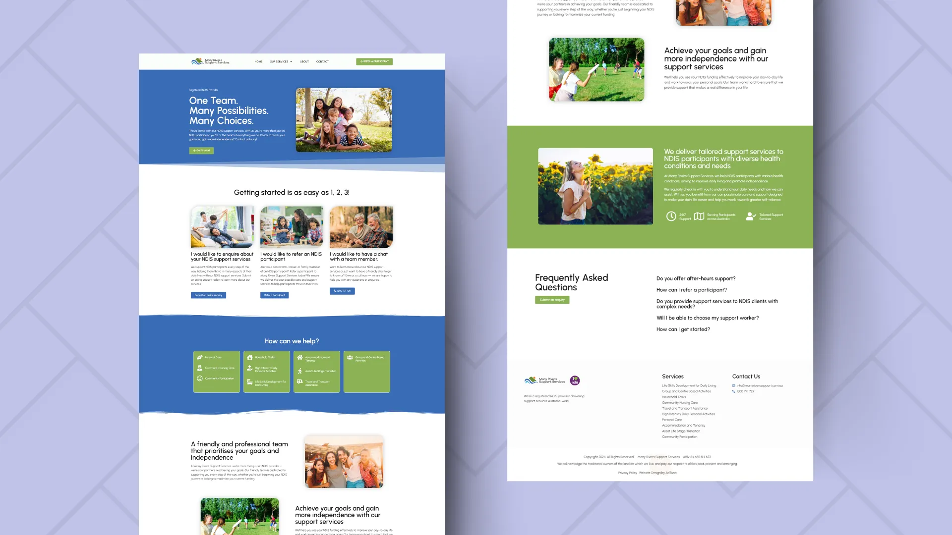 Website Design for Many Rivers Support Services