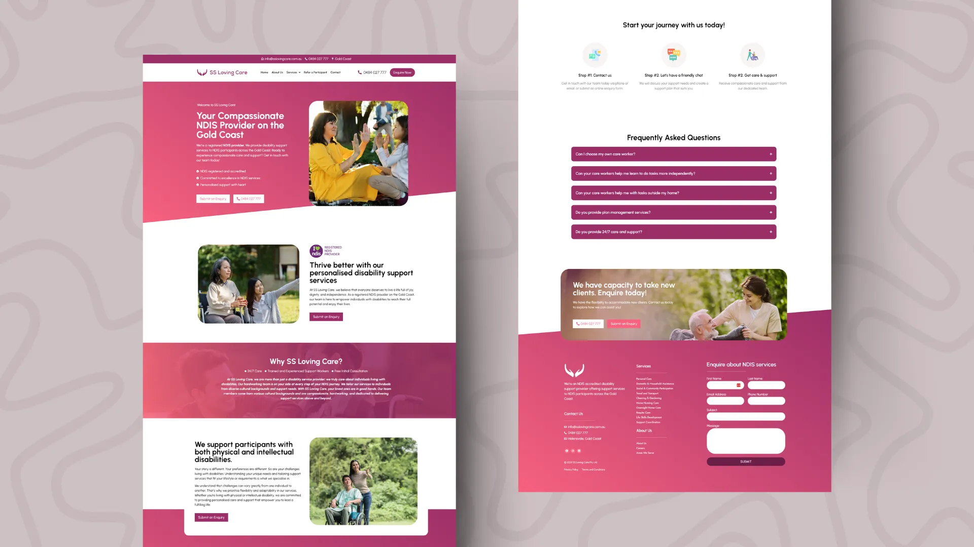 Website Design for SS Disability Care